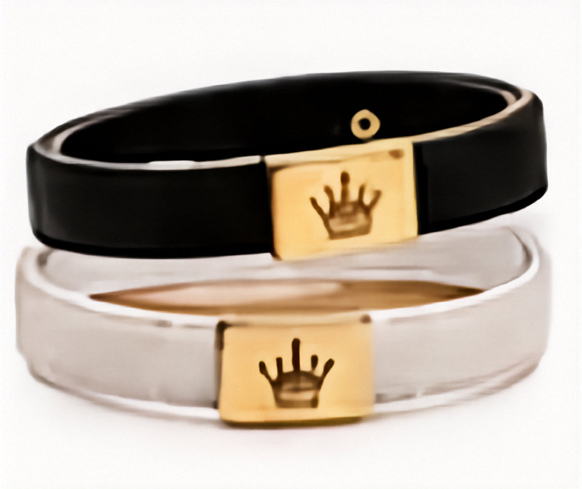Bracciale in Pelle — Nero · fronte