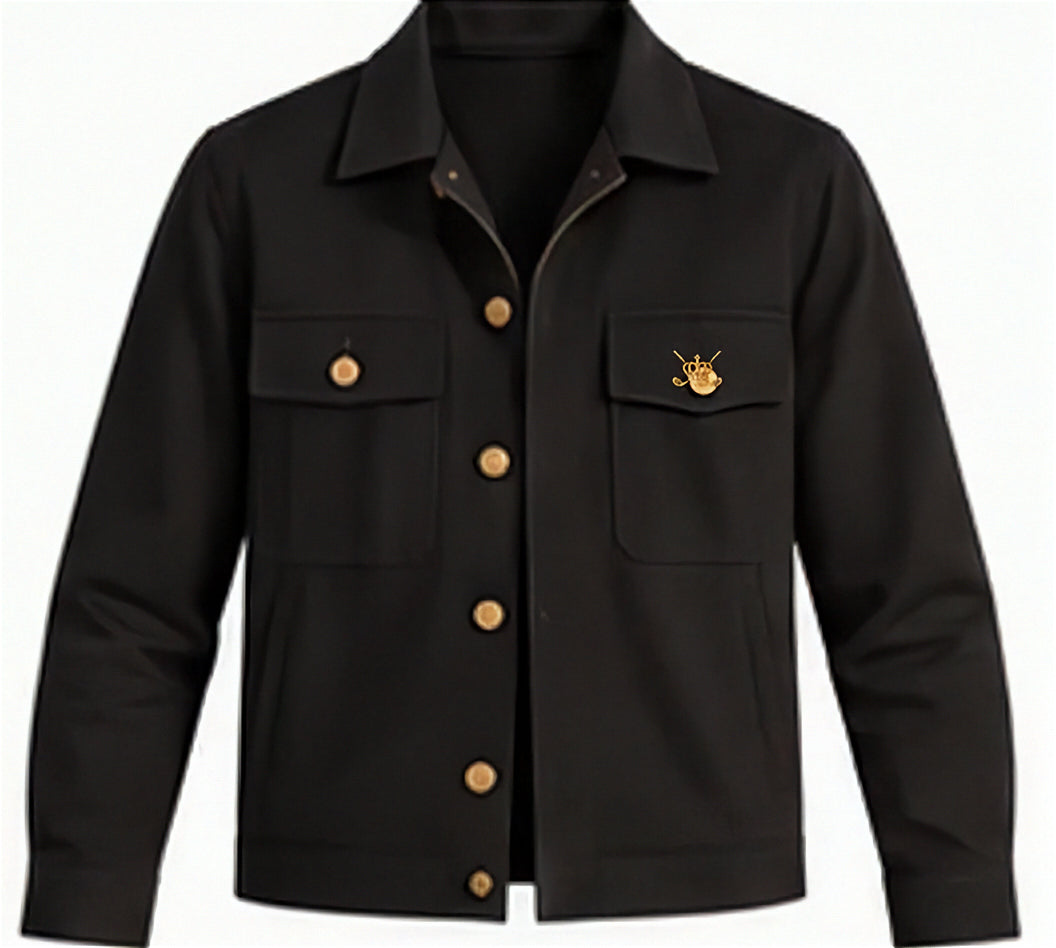 The Travel Overshirt — Nero · fronte