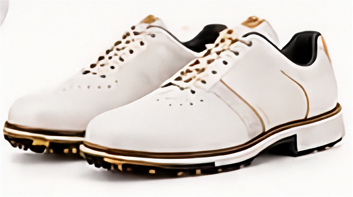 Luxury Golf Shoes Uomo — Bianco · fronte