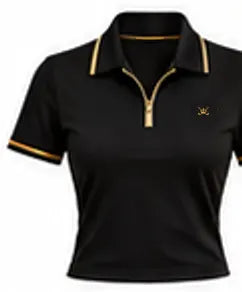Sculpt Polo — Nero · fronte