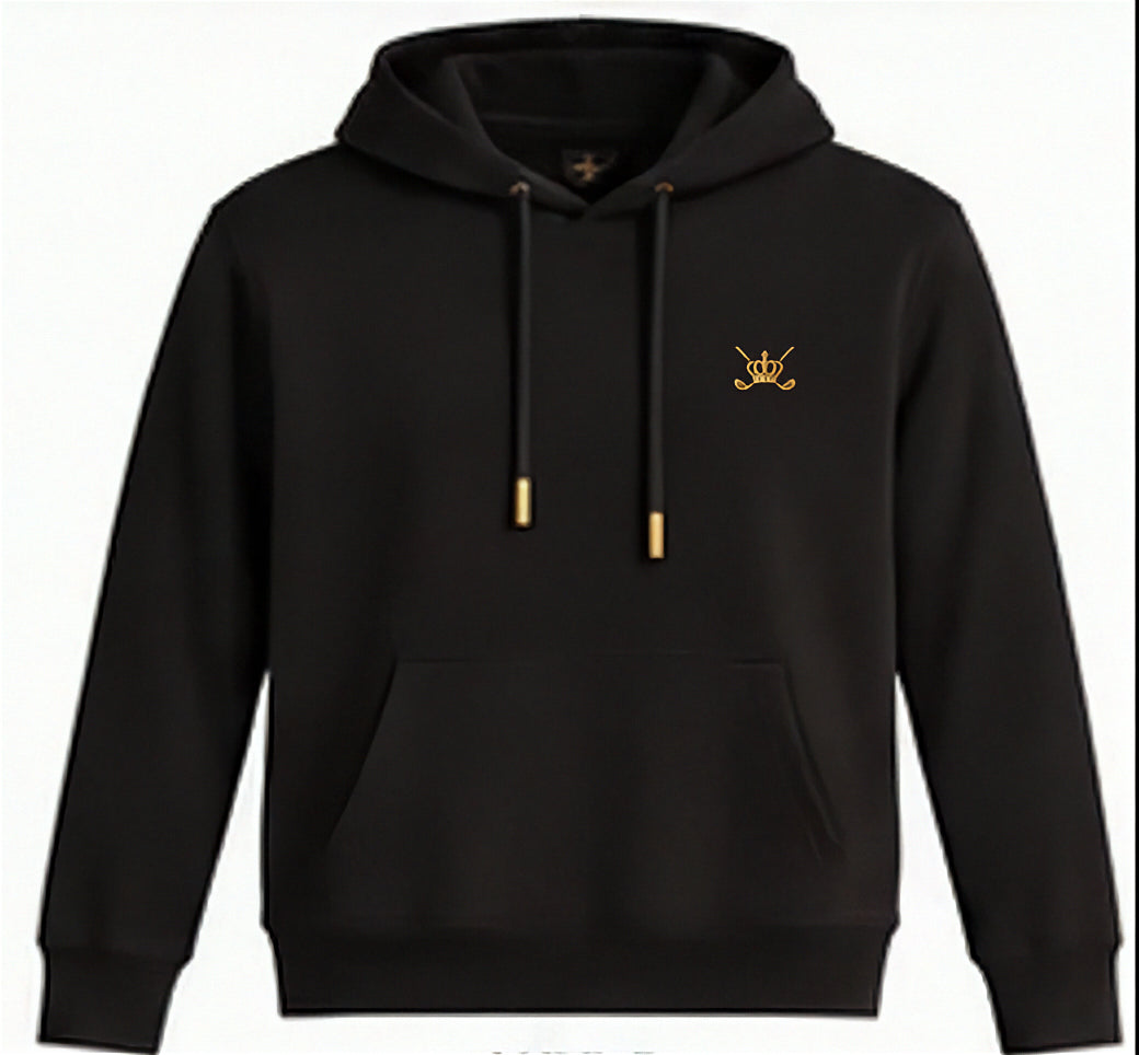 The Merino Hoodie — Nero · fronte